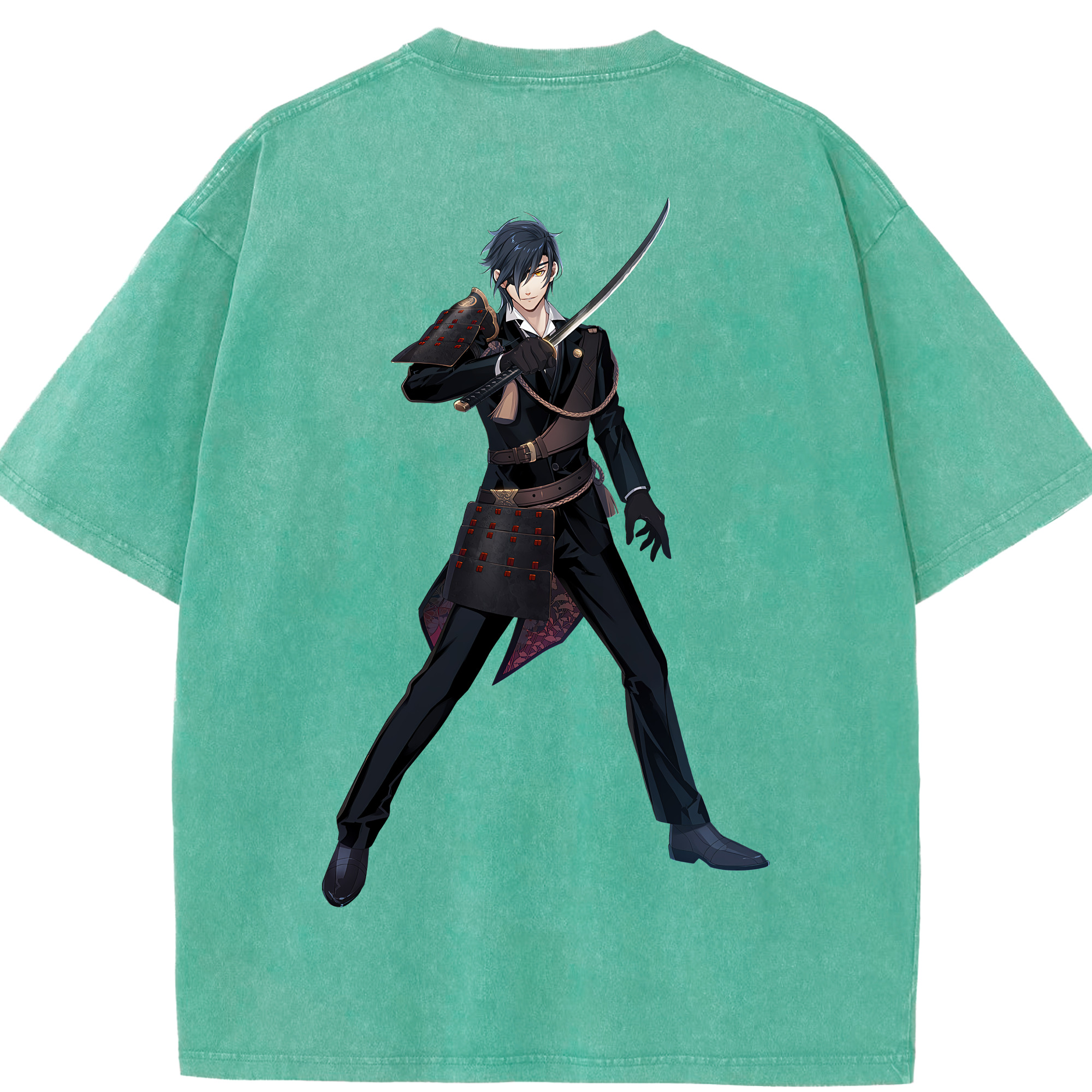 （画像用） 刀剣乱舞 Touken Ranbu 綿100% ヴィンテージ風 半袖Tシャツ（背面プリント）